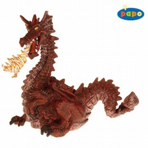 Papo Rode draak met vlammen
