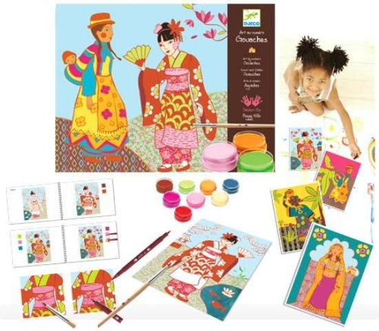 Djeco Kunst met een nummer - Wereldkledij