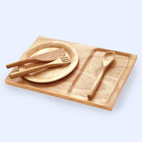 Allehand Dienblad met bord en bestek