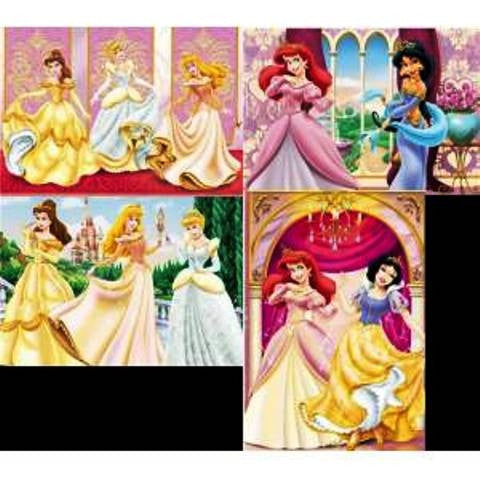 4 in 1 Puzzel Disney Sprookjes