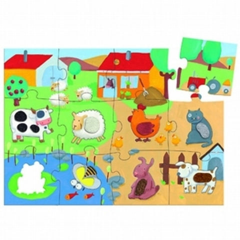 Djeco Puzzel Tactilo Ferme