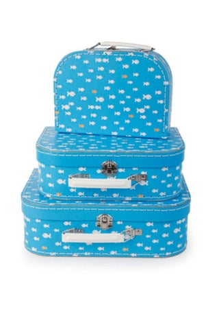 Egmont Toys Koffertje blauw met visjes klein