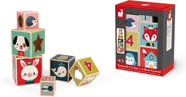 Janod Baby Forest - Stapeltoren blokken (6)