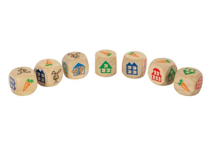 Konijnen hokken - Dobbelspel