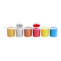 PRIMO - Plakkaatverf in potje, 6 metallic kleuren, 25ml