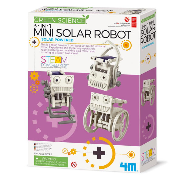 4M Kidzlabs -  3-in-1 Solar Robot mini - Bouw je eigen robot!