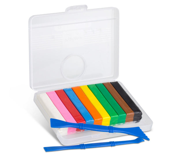 Kneedklei 10 kleuren in box (10 x 30 g)