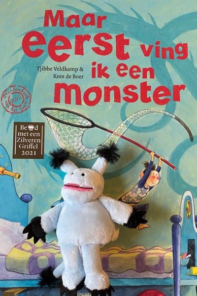 Boek  - Maar eerst ving ik een monster (met vingerpopje)