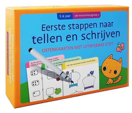 Oefenkaarten met uitwisbare stift - Eerste stappen naar tellen en schrijven