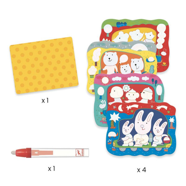 Djeco Magische tekeningen - Verstopt onderweg