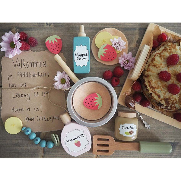 Houten speelset Pannenkoeken