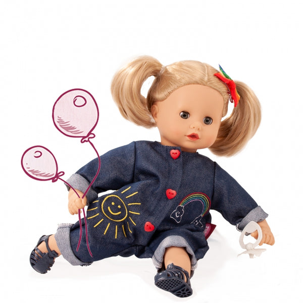 Muffin - " Rainbow", blond haar, slaapogen, 33 cm