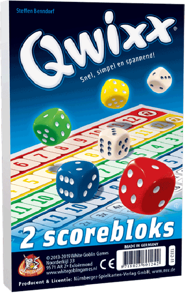 Qwixx 2 scorebloks