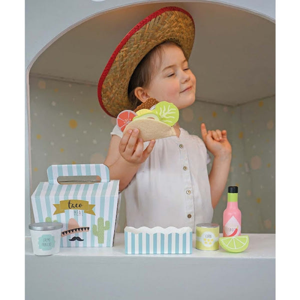Houten speelset taco's maken (13-delig)