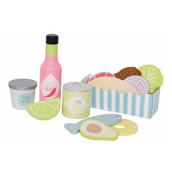 Houten speelset taco's maken (13-delig)