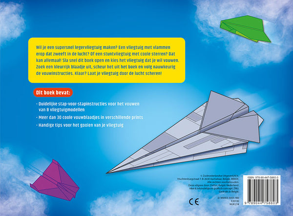 Papieren vliegtuigjes stap voor stap