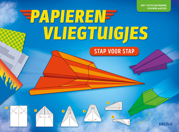 Papieren vliegtuigjes stap voor stap