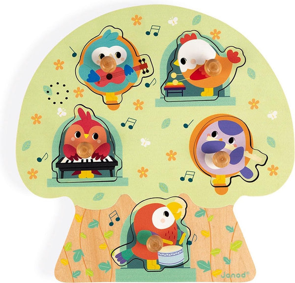 Janod Muziekpuzzel - Vogelfeest