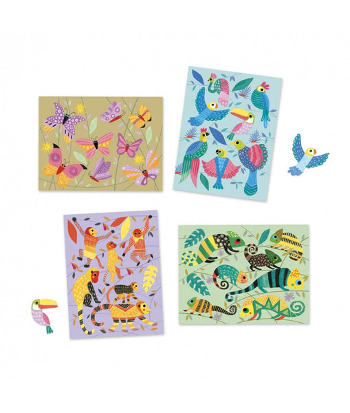 Waskrijtjes - Kleurrijke Jungle