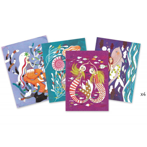 Glitterschilderijen - Het licht van de zeemeerminnen